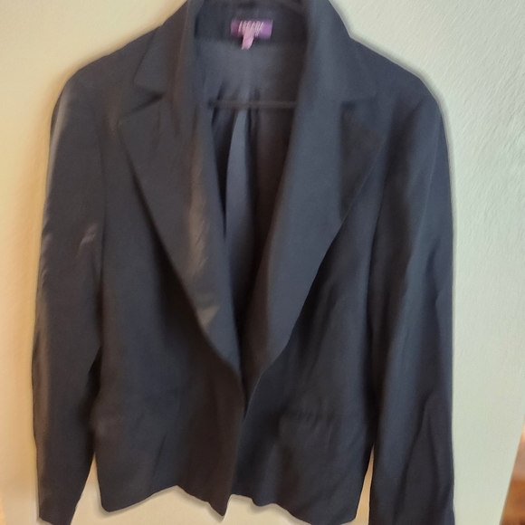 Escada Black 100% Wool Blazer Career Work Jacket Size 12 - Picture 1 of 7